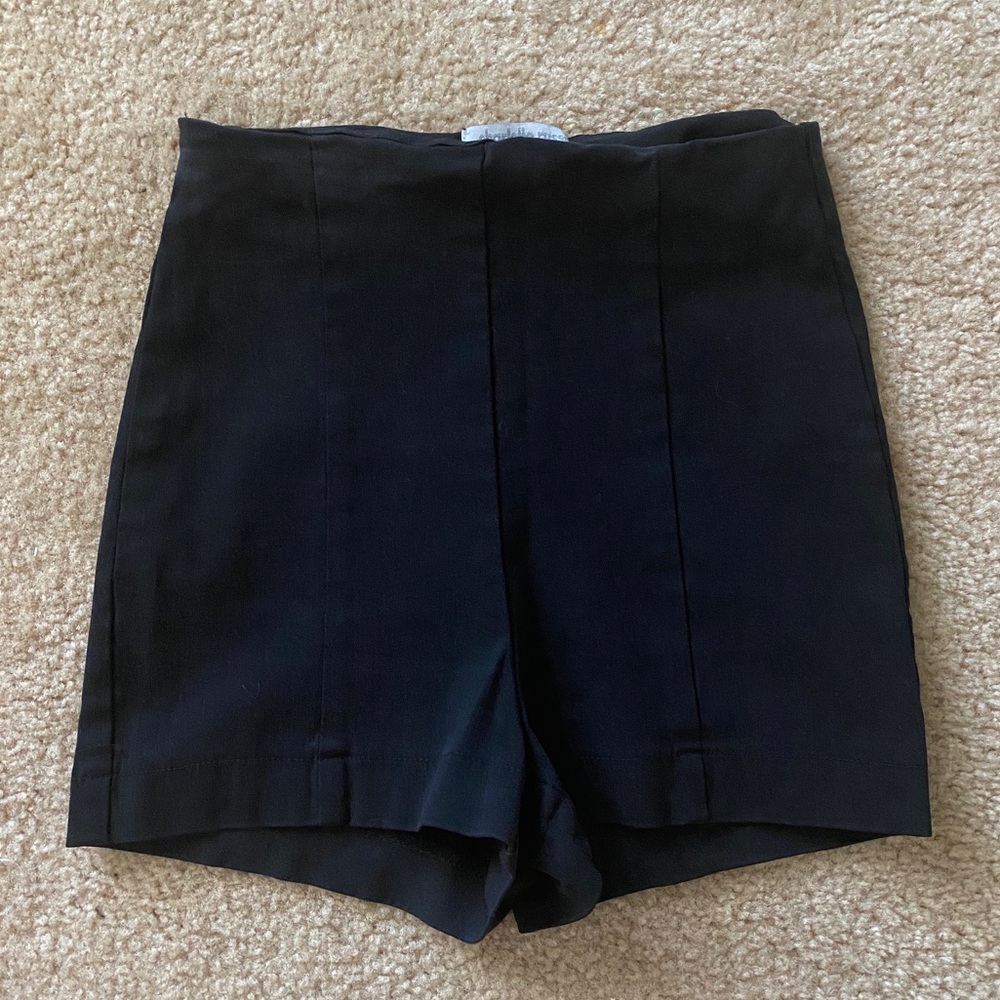 High waisted black shorts